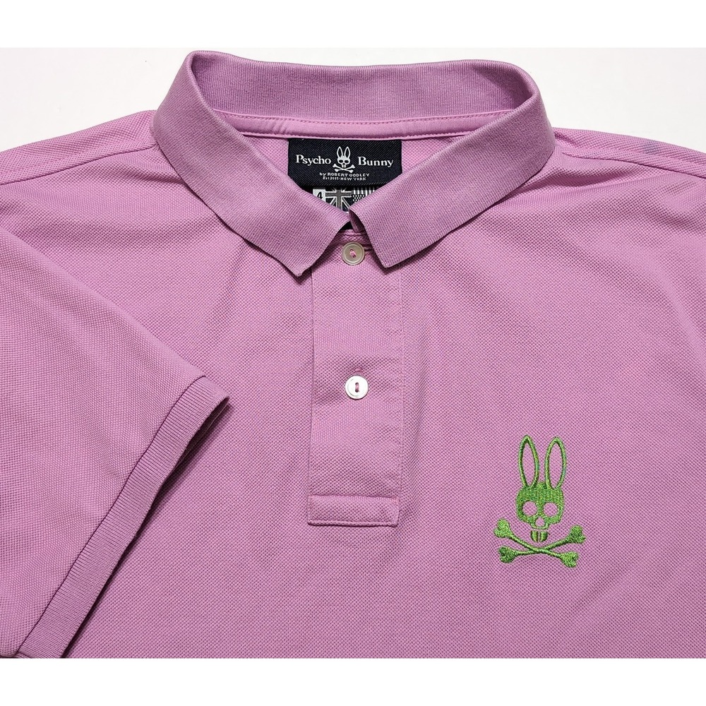 PSYCHO BUNNY Polo Shirt Lavender Purple Size 4 ~ Small S